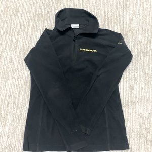 Oregon Ducks Pull over fleece. Lightweight. Columbia, 3/4 zip at neck